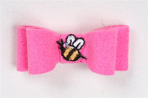 Susan Lanci Bee Hair Bows -Perfect Pink - Posh Puppy Boutique