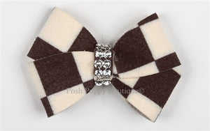 Susan Lanci Windsor Check Collection Nouveau Bow Hair Bows - Posh Puppy Boutique