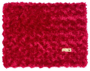 Susan Lanci Red Curly Sue Blanket - Posh Puppy Boutique