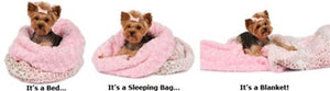 Susan Lanci Chocolate Sable with Chocolate Shag Cuddle Cup Beds - Posh Puppy Boutique