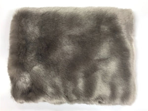 Susan Lanci Luxury Purse Carrier Collection- Nouveau Bow w-Fringe Platinum w-Soft Silver Fox Faux Fur - Posh Puppy Boutique