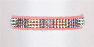 Susan Lanci AB Crystals Color Giltmore Ultrasuede Collars - Many Colors - Posh Puppy Boutique