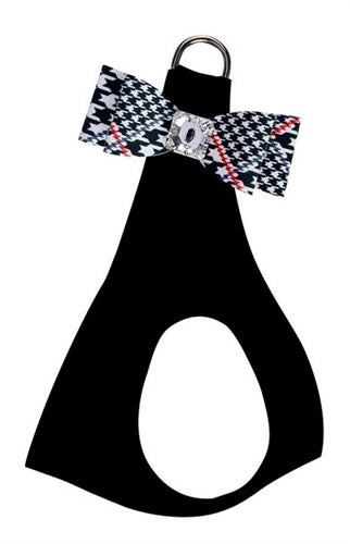 Susan Lanci Classic Glen Houndstooth Big Bow with Black Step In Harness