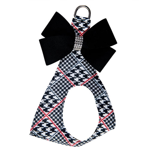 Susan Lanci Classic Glen Houndstooth with Black Nouveau Bow Step In Harness