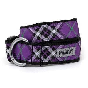 Bias Plaid Purple Collar & Lead Collection - Posh Puppy Boutique