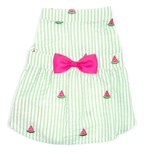 Green Stripe Watermelon Dress - Posh Puppy Boutique