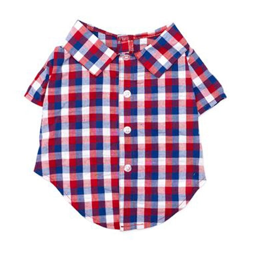 Check Shirt Red, White and Blue