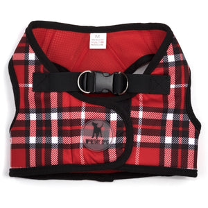 Sidekick Printed Plaid Harness in Red - Posh Puppy Boutique