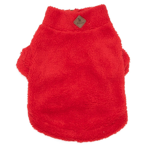 Red Solid Fleece 1/4 Zip Pullover