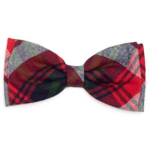 Plaid Bow Tie - Red-Green-Navy - Posh Puppy Boutique