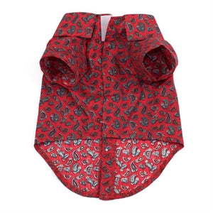 Paisley Red Shirt - Posh Puppy Boutique