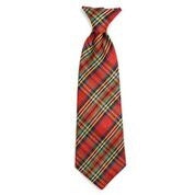 Lurex Plaid Neck Tie - Red