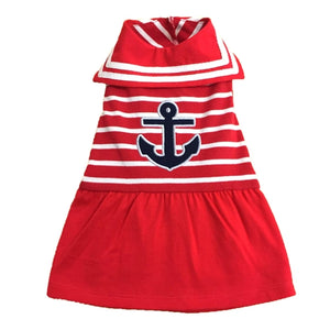 Anchor Dress in Red - Posh Puppy Boutique