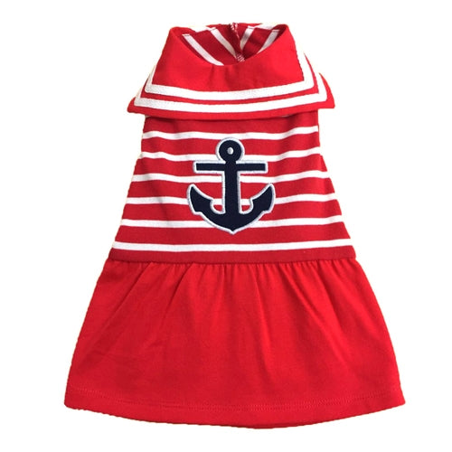 Anchor Dress in Red