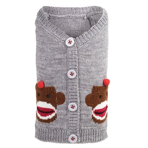 Sock Monkey Cardigan - Posh Puppy Boutique