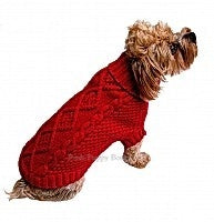 Irish Knit Sweater in Red - Posh Puppy Boutique
