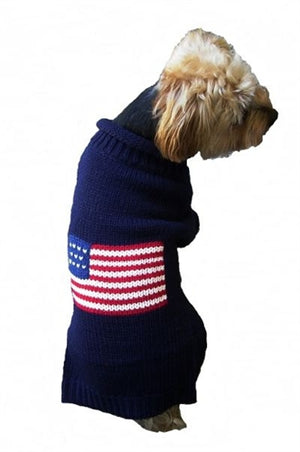 Patriotic Pup Sweater in Navy - Posh Puppy Boutique