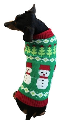 Fair Isle Snowmen Sweater - Posh Puppy Boutique