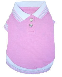 Soft Pink Heart Polo Shirt