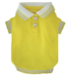 Yellow Star Polo Shirt - Posh Puppy Boutique
