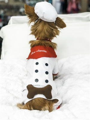 Bone Appetite Chef Costume - Posh Puppy Boutique