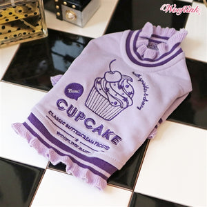 Wooflink Cupcake Sweatshirt Lavender - Posh Puppy Boutique