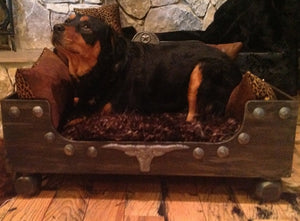 Luxury Designer Rustic Pet Bed - Posh Puppy Boutique
