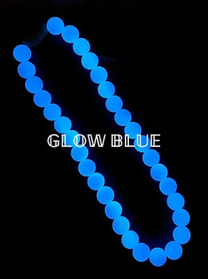 Glow In The Dark Beaded Pet Collar in Blue