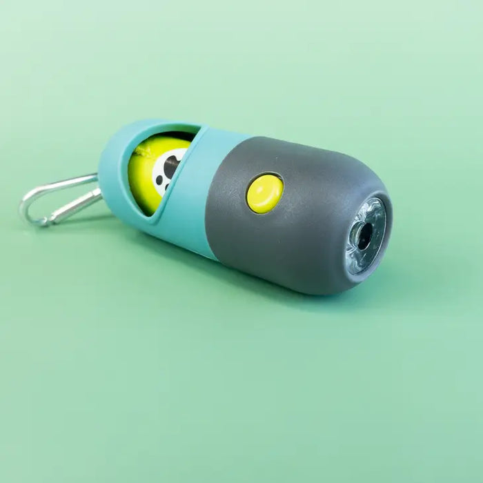 Poop Bag Dispenser with LED Flashlight