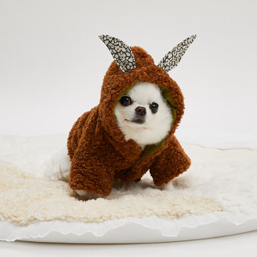 Louis Dog Bunny Hoodie in Caramel Brown