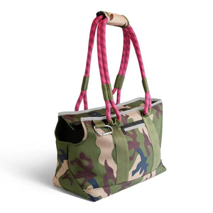 Out-and-about Pet Tote in Camo/Magenta
