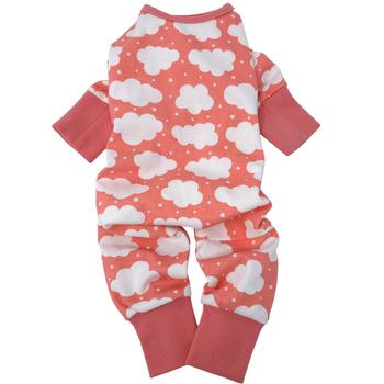 CuddlePup Dog Pajamas - Fluffy Clouds in Coral