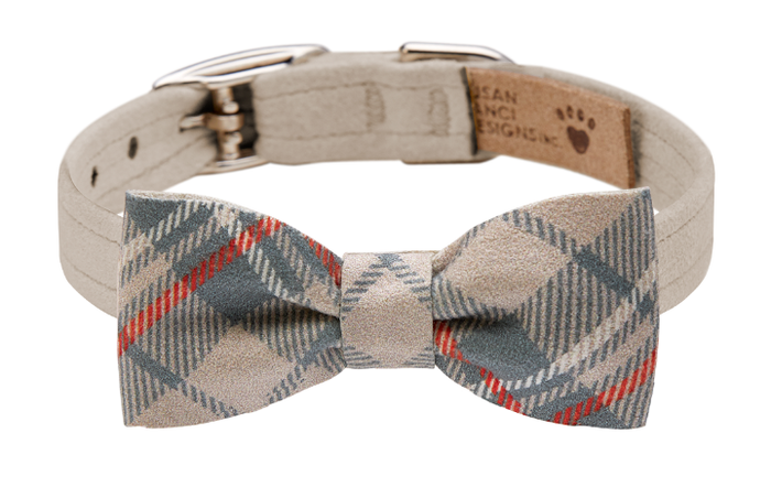 Susan Lanci Doe Collar with Doe Plaid Bow Tie