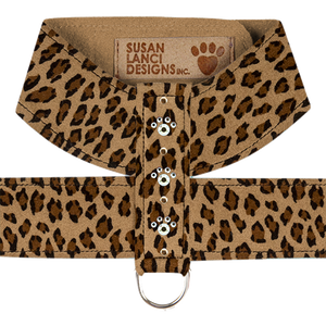 Susan Lanci Crystal Paw Tinkie Harness-Jungle Print Collection - Posh Puppy Boutique