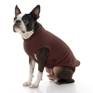 Stretch Fleece Vest For Small and Big Dogs in Brown