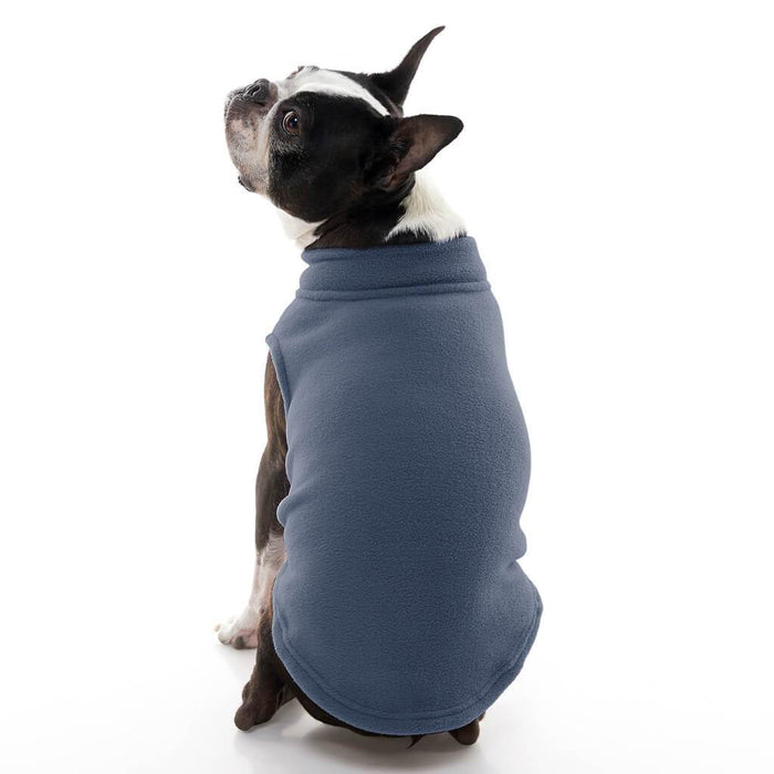 Stretch Fleece Vest For Small and Big Dogs in Indigo Blue