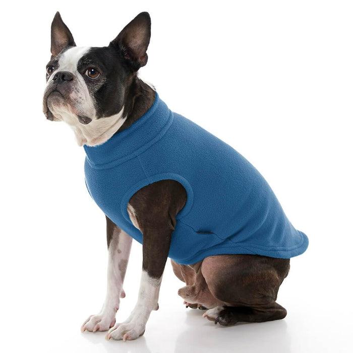 Stretch Fleece Vest For Small and Big Dogs in Steel Blue