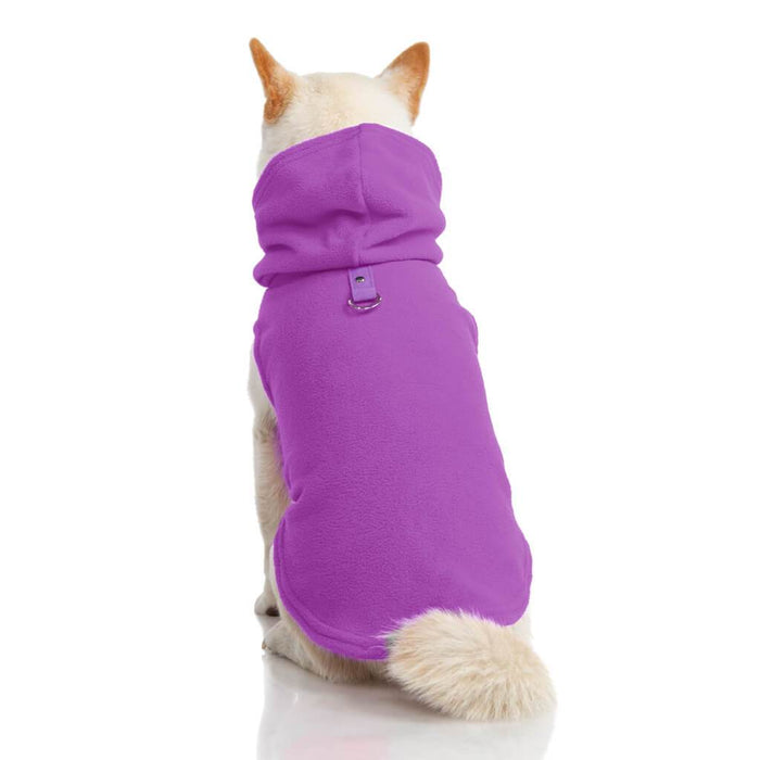 Fleece Vest Hoodie- Purple