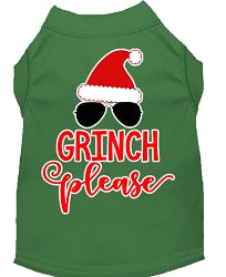 Grinch Please Screen Print Dog Shirt in Many Colors