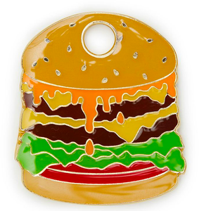 Hamburger Pet ID Tag