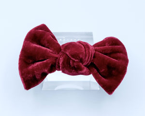 Velvet Knot Bow- Ruby Red