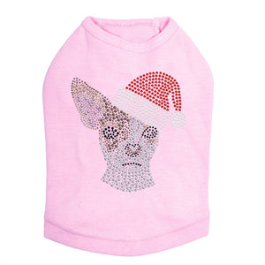 Chihuahua Face with Santa Hat Dog Tank - Many Colors - Posh Puppy Boutique