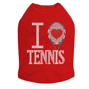 I Love Tennis Rhinestone Tank- Many Colors - Posh Puppy Boutique
