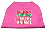 Merry Christmas Ya Filthy Animal Screen Print Shirt