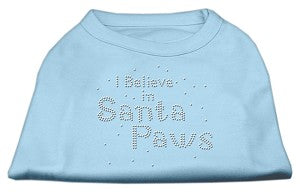 I Believe in Santa Paws Rhinestone Shirt - Many Colors - Posh Puppy Boutique